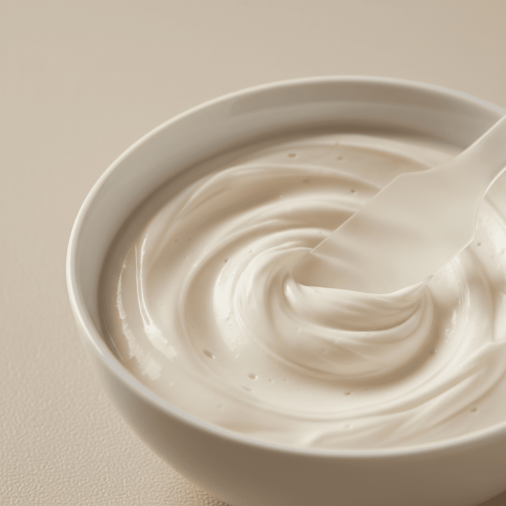 Textura suave e cremosa de um produto de cuidado com a pele