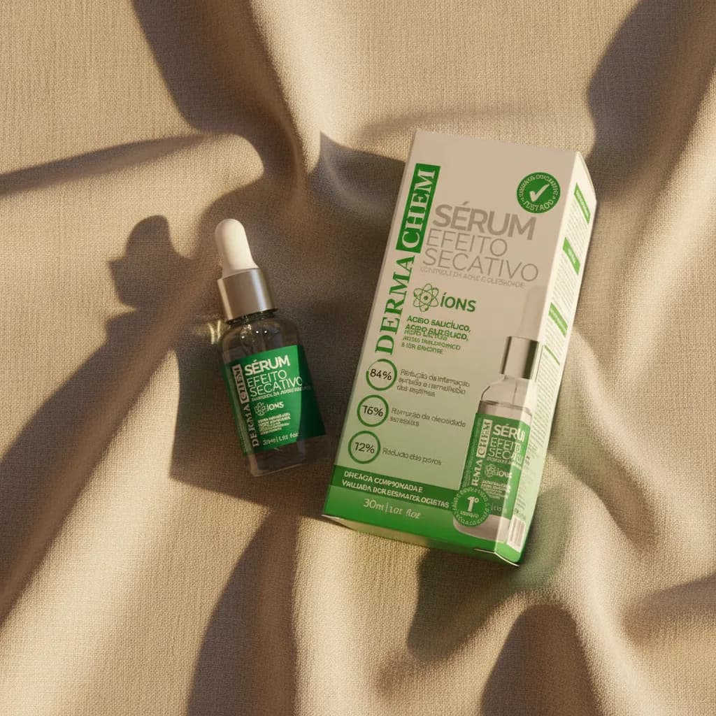 Dermachem Sérum Efeito Secativo, sobre linho