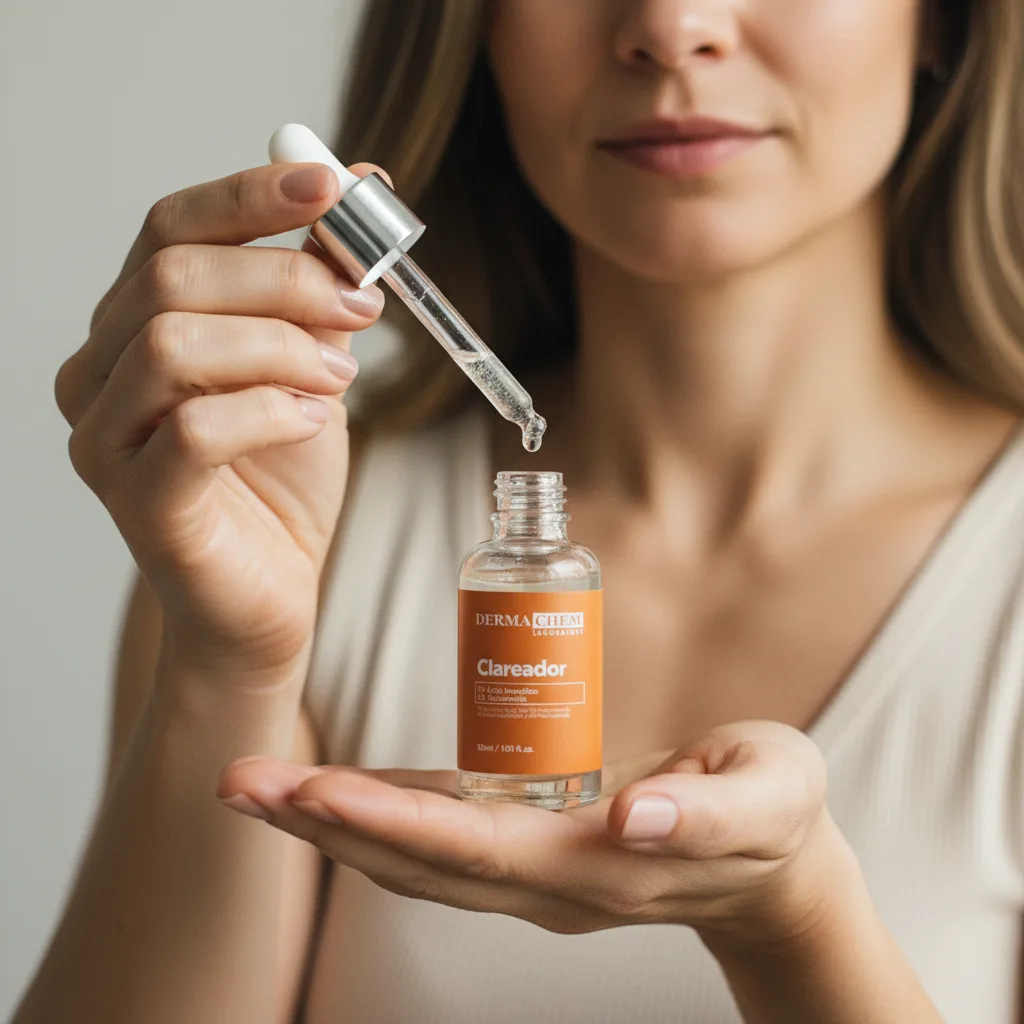 Dermachem Sérum Melasma Clear (Apresentação pode mudar), pingando o sérum