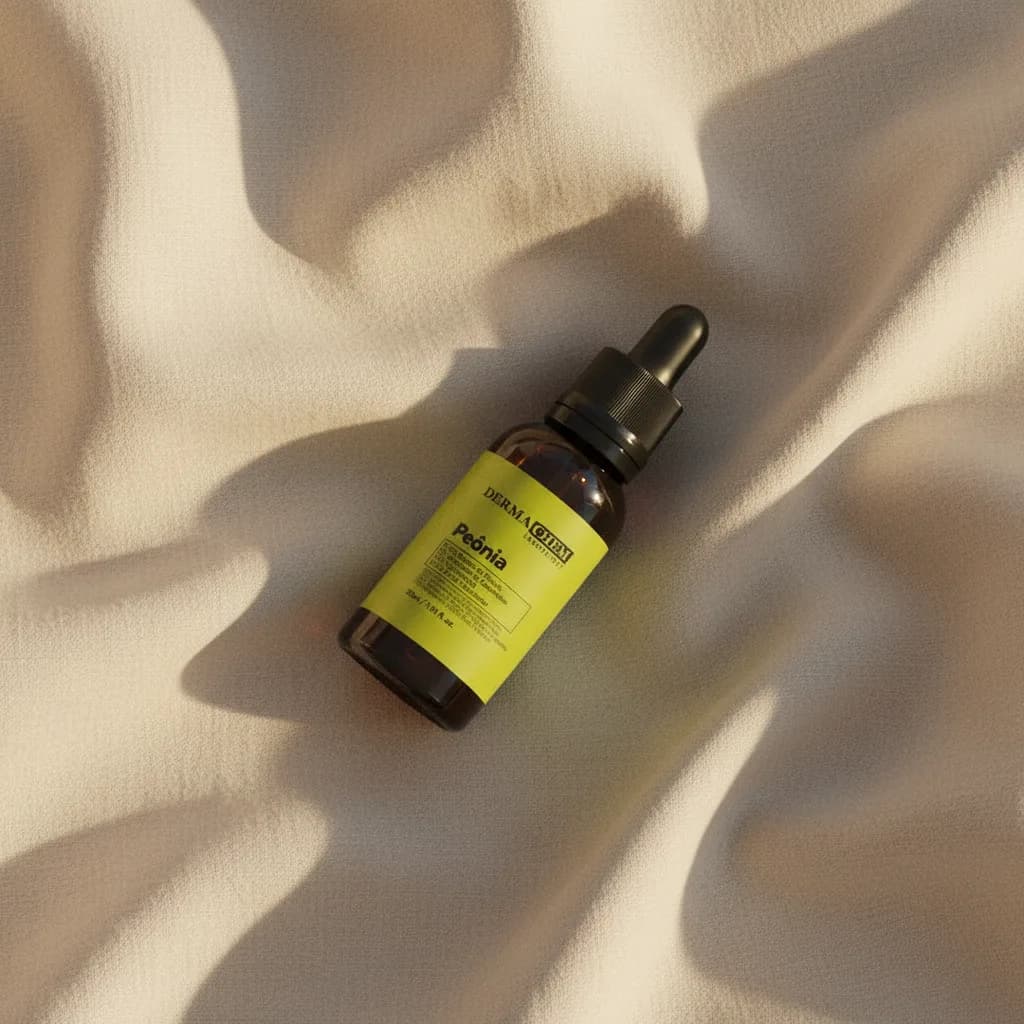 Sérum Peônia 30ml - Código: 8659 - Derma Chem, sobre linho